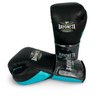 Bayoneta Premium PuLat Horse Hair Gloves - Black/ Metallic Aqua