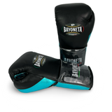 Bayoneta Premium PuLat Horse Hair Gloves - Black/ Metallic Aqua