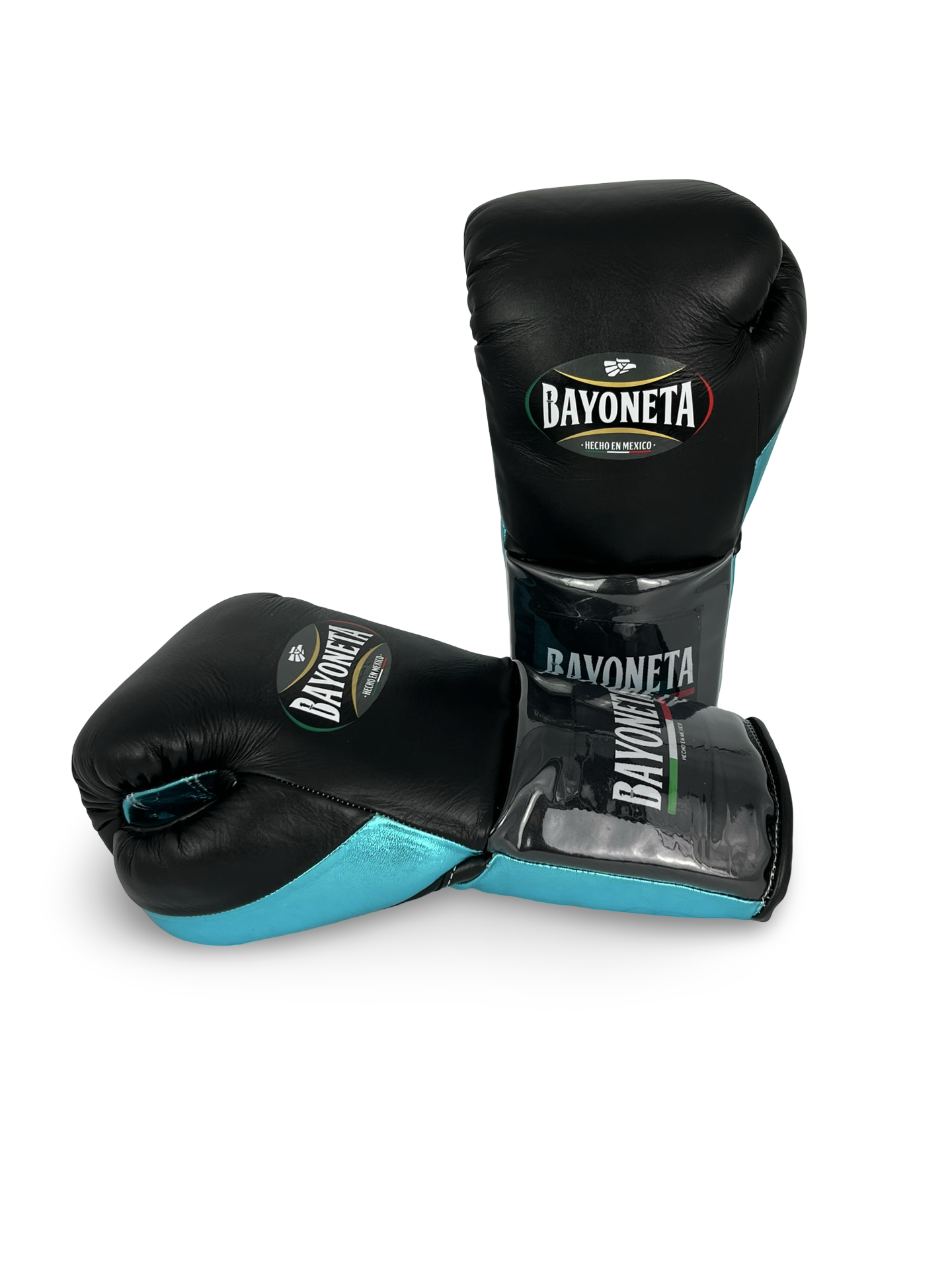 Bayoneta Premium PuLat Horse Hair Gloves - Black/ Metallic Aqua