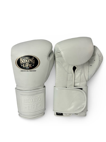 No Boxing No Life Training Gloves - Full White Boxing Gloves