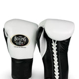 No Boxing No Life Training Gloves - White/ Black