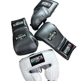 Full Sparring Set - Gray Oxford/ Black/ White/ Silver