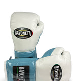 Bayoneta Premium PuLat Horse Hair Gloves - White/ Sky Blue