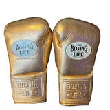 No Boxing No Life Guantes de Entrenamiento - Dorado Metálico/ Negro
