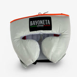 Bayoneta Professional Headgear with Cheeks - White/ Neon Orange/ Neon Pink