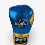 Bayoneta Premium Multilayer Horse Hair Gloves - Metallic Blue/ Metallic Gold