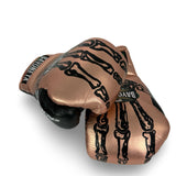 Bayoneta Premium Guantes Multicapa + HH - Exclusivos "Esqueleto Negro" Pintado a Mano - Oro rosa Metálico/ Negro