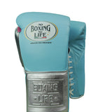 No Boxing No Life Training Gloves - Sky Blue/ Metallic Silver/ Baby Pink