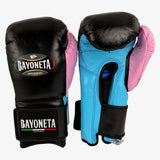 Bayoneta Premium PuLat Horse Hair Gloves - Black/ Baby Blue/ Pink Gum