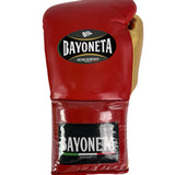 Bayoneta Premium PuLat Horse Hair Gloves - Red/ Metallic Gold