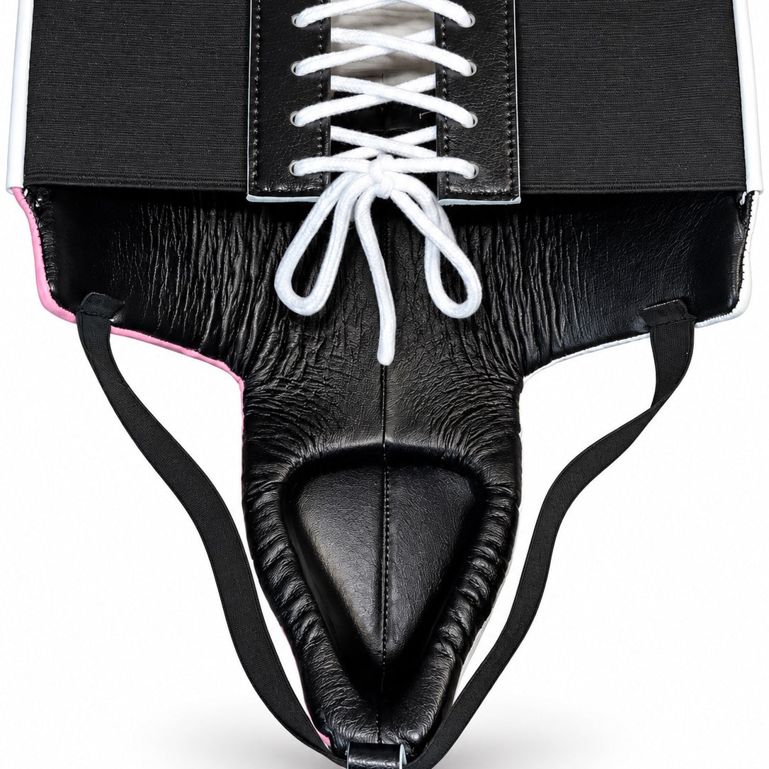 Winning High Cut Groin Protector - White/ Pink - CO-CPH-100
