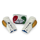 Sparring Set - Blanco/ Verde salvia metálico /Dorado caramelo