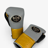 No Boxing No Life Training Gloves - Light Gray/ Caramel Gold/ Black