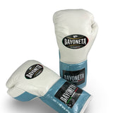 Bayoneta Premium PuLat Horse Hair Gloves - White/ Sky Blue