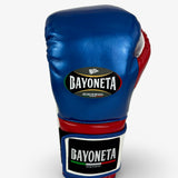 Bayoneta Premium PuLat Horse Hair Gloves - Electric Blue/ Red/ White