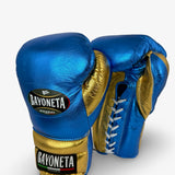 Bayoneta Premium Multilayer Horse Hair Gloves - Metallic Blue/ Metallic Gold