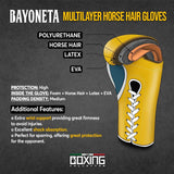 Bayoneta Premium Multilayer Horse Hair Gloves - Caramel Gold/ White