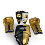 Full Sparring Set - Metallic Gold/ White/ Black