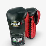 Bayoneta Premium Multilayer Horse Hair Gloves - Black/ Metallic Red