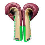 No Boxing No Life Training Gloves - Canelo Edition - Maroon/ Neon Green/ Pearl