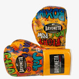 Bayoneta Premium PuLat Horse Hair Gloves - Exclusive Custom Pop Art “Boxing” Hand Painted - Yellow/ White