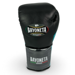Bayoneta Premium PuLat Horse Hair Gloves - Black/ Metallic Aqua