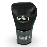 Bayoneta Premium PuLat Horse Hair Gloves - Black/ Metallic Aqua