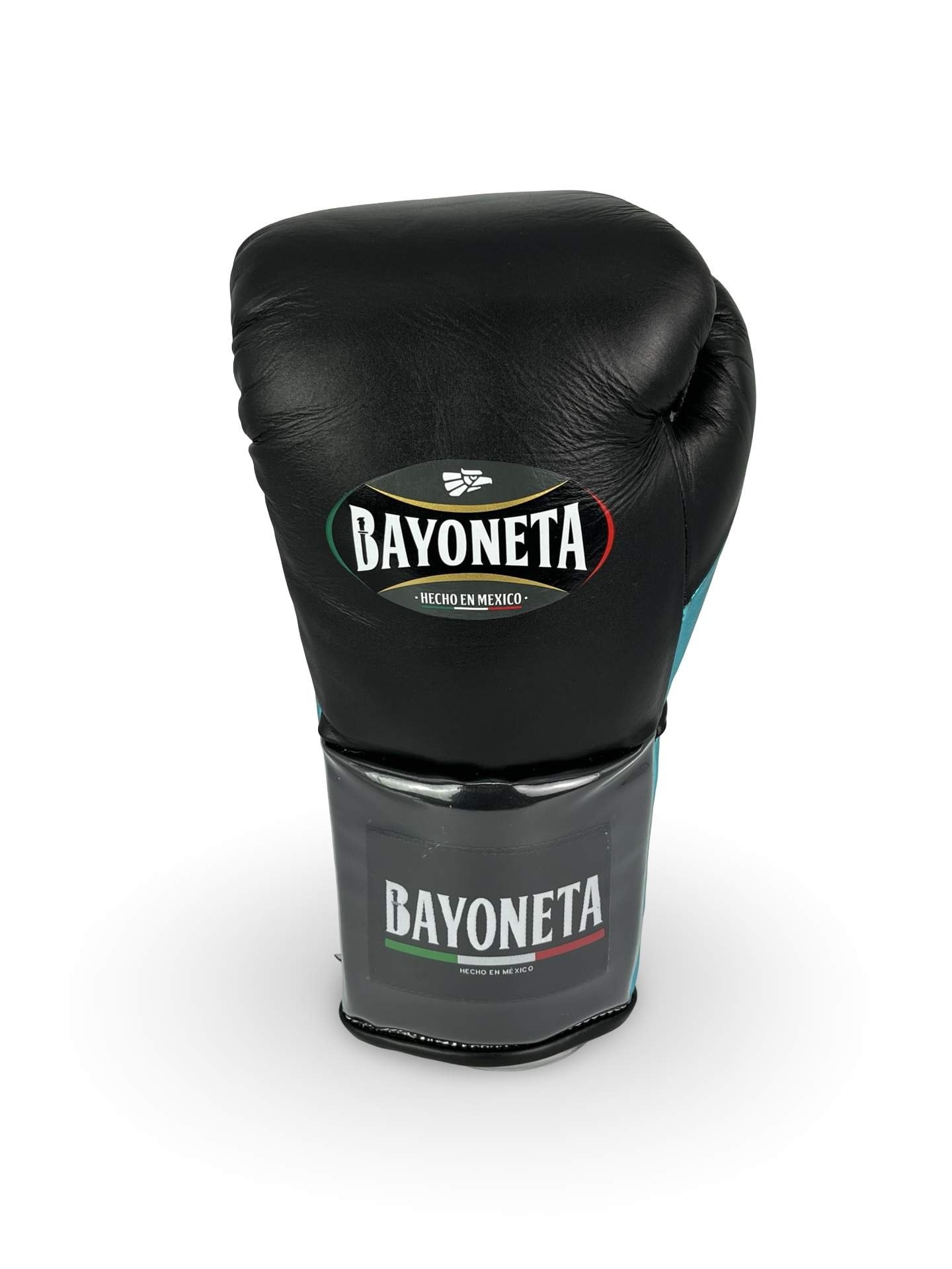 Bayoneta Premium PuLat Horse Hair Gloves - Black/ Metallic Aqua
