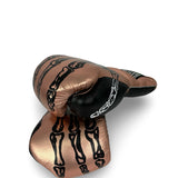 Bayoneta Premium Guantes Multicapa + HH - Exclusivos "Esqueleto Negro" Pintado a Mano - Oro rosa Metálico/ Negro