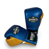 Bayoneta MX Latex Fight Gloves -  Electric Blue/ Caramel Gold