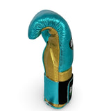 Guantes de pelo de caballo Bayoneta Premium PuLat - Dorado/ Aqua Metálico