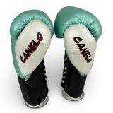 No Boxing No Life Guantes de Entrenamiento - Edición Canelo - Tiffany/ Blanco Perlado/ Negro
