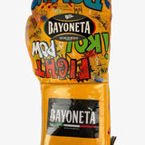 Bayoneta Premium PuLat Horse Hair Gloves - Exclusive Custom Pop Art “Boxing” Hand Painted - Yellow/ White