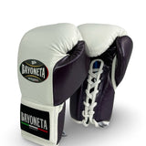 Bayoneta MX Latex Fight Gloves - White/ Purple