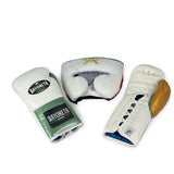 Sparring Set - Blanco/ Verde salvia metálico /Dorado caramelo
