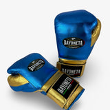 Bayoneta Premium Multilayer Horse Hair Gloves - Metallic Blue/ Metallic Gold