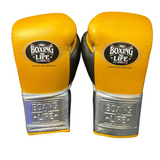 No Boxing No Life Training Gloves - Caramel Gold/ Silver/ Black