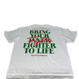 White Oversize T-shirt - Fighter