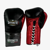 Bayoneta Premium PuLat Horse Hair Gloves - Black/ Metallic Red