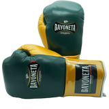Bayoneta Premium MX - Guantes de Pelo de Caballo - Verde Pino/ Dorado Caramelo