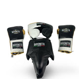 Full sparring set - Negro/ Blanco/ Dorado Metálico