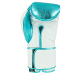 No Boxing No Life Training Gloves - Metallic Aqua/ White