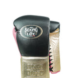 No Boxing No Life Guantes de Entrenamiento - Verde Azulado Metálico/ Blanco