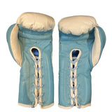Bayoneta MX Horse Hair Fight Gloves - White/ Sky Blue
