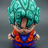 Dragon Ball Goku Super Saiyan Blue - Mexican Huichol Art
