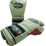 Bayoneta Premium PuLat Horse Hair Gloves - Cream/ Metallic Red Snake finish