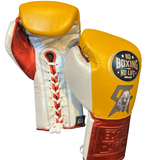 No Boxing No Life Training Gloves - Canelo Edition - Yellow/ Metallic Red/ Pearl