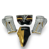 Full Sparring Set - Metallic Silver/ Metallic Gold/ Black