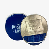 No Boxing No Life Precision Mitts - Light Gold/ Metallic Blue
