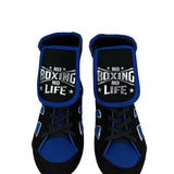 No Boxing No Life - Canelo Edition - Boxing Boots Black/ Royal Blue